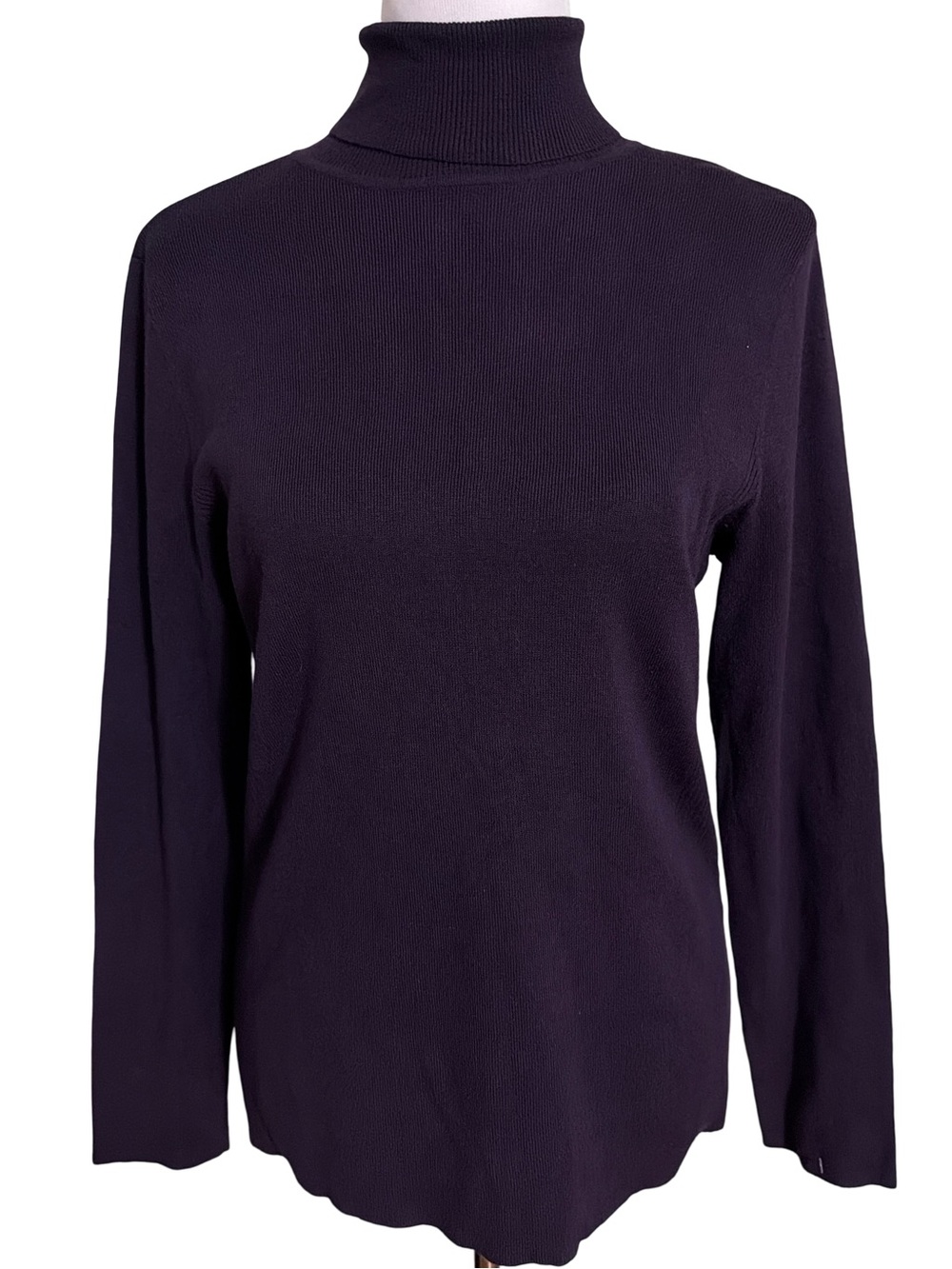 Chico's Deep Purple Turtleneck Sweater